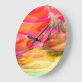 砂漠のユニコ絵を描ン ラージ壁時計 (傾斜)