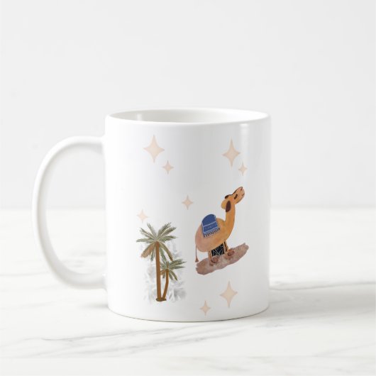 砂漠のラクダ コーヒーマグカップ (左)