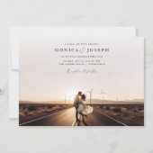 砂漠のラスティック シックな写真 ウェディング 招待状 (正面)