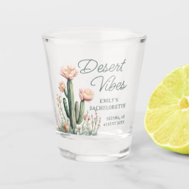 砂漠のヴィブス ブライズメイド パーティー 開花するサボテン ショットグラス