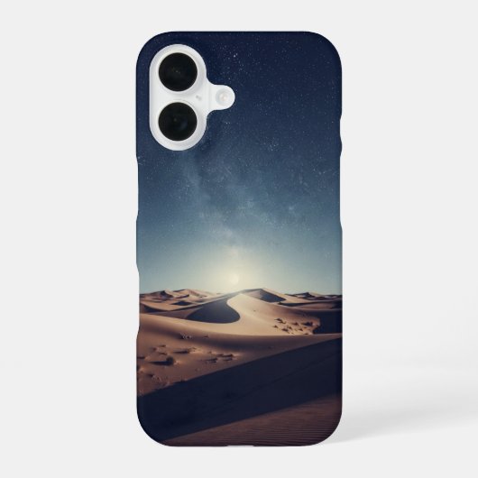砂漠のヴィンテージナイト iPhone 16ケース (裏面)