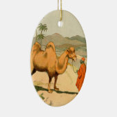 砂漠の中のダブルハンプ・ラクダ セラミックオーナメント (右)