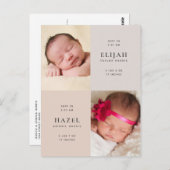 砂漠の中性生物双生児の誕生の発表 ポストカード (正面/裏面)