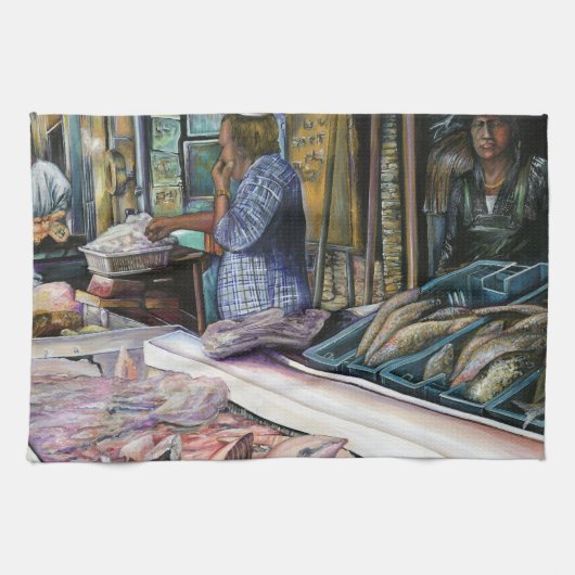 砂漠の人々，海の賜物，エルサレム キッチンタオル (横)