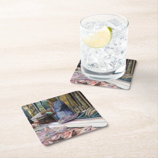 砂漠の人々,海の賜物,エルサレム スクエアペーパーコースター (インサイチュ)