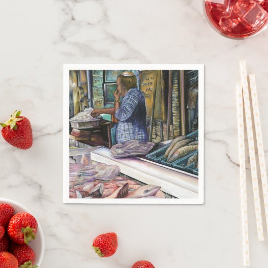 砂漠の人々，海の贈り物，エルサレム スタンダードカクテルナプキン (インサイチュ)