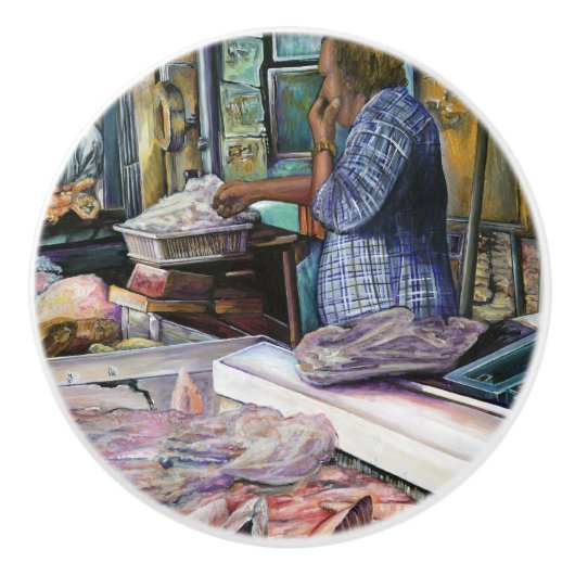 砂漠の人々，海の贈り物，エルサレム セラミックノブ (正面)