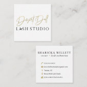 砂漠の人形のカスタムな名刺 スクエア名刺 (正面/裏面)