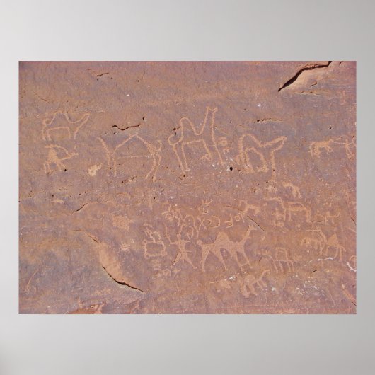 砂漠の先史時代の彫刻画 ポスター (正面)