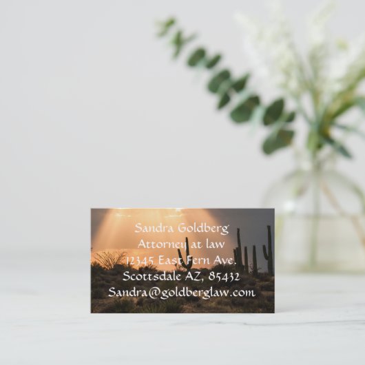 砂漠の光 名刺 (スタンド正面)