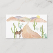 砂漠の冒険が吸汁性のおむつラッフルを始める エンクロージャーカード (裏面)