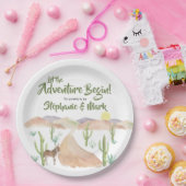 砂漠の冒険が多肉質ボホ赤ちゃんシャワーを開始 ペーパープレート (パーティー)