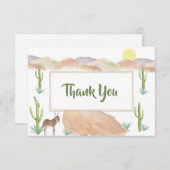 砂漠の冒険が始まる赤ちゃんシャワーありがとう サンキューカード (正面/裏面)