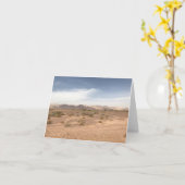 砂漠の写真 カード (黄色い花)