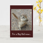 砂漠の地上リス動物の誕生日の挨拶 カード (黄色い花)