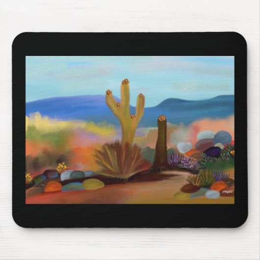 砂漠の夏熱マウスパッド マウスパッド (正面)
