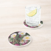 砂漠の夕べプリムローズと砂漠の砂のベルベナ コースター (側面)