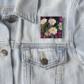 砂漠の夕べプリムローズと砂漠の砂のベルベナ 缶バッジ (インサイチュ)