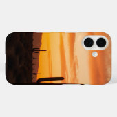 砂漠の夕日のストライプ Case-Mate iPhoneケース (裏面 (横))