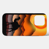 砂漠の夕日のラクダiPhoneケース Case-Mate iPhoneケース (裏面 (横))