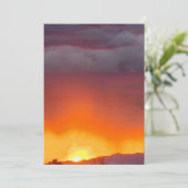 砂漠の夕日の写真 サンキューカード (スタンド正面)