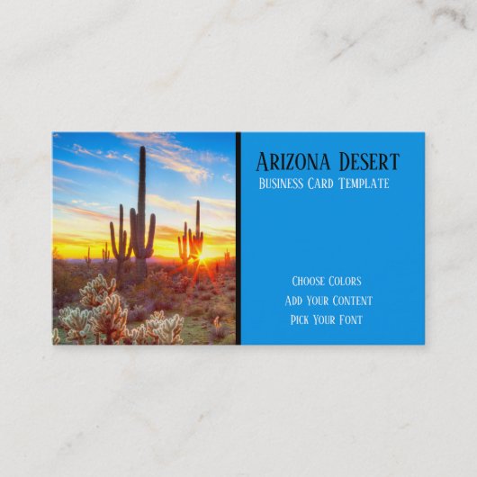 砂漠の夕日の南西の名刺 名刺 (正面)