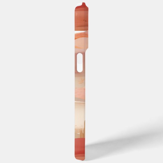 砂漠の夕日抽象芸術フローラパーソナライズされた名 Case-Mate iPhoneケース (裏面 / 右)