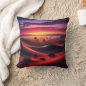 砂漠の夕日 クッション (ブランケット)
