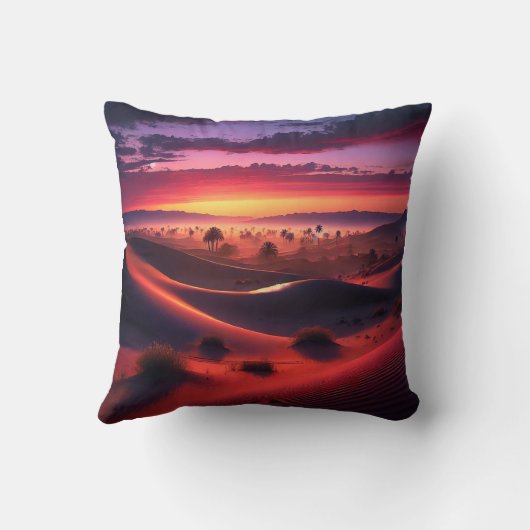 砂漠の夕日 クッション (裏面)