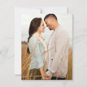 砂漠の夕日 グロー 水彩画 Save the Date 招待状 (裏面)