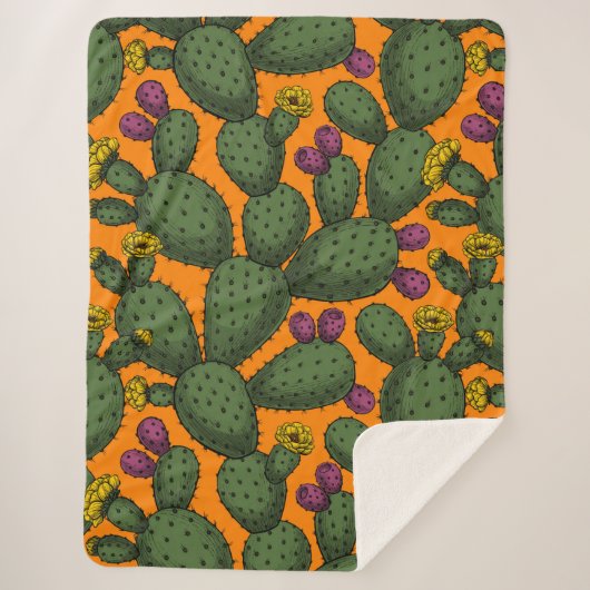 砂漠の夕日 シェルパブランケット (正面)