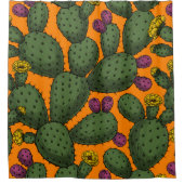 砂漠の夕日 シャワーカーテン (正面)