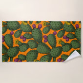 砂漠の夕日 ビーチタオル (正面)