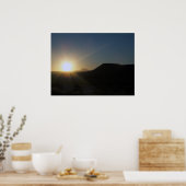 砂漠の夕日。 ポスター (キッチン)