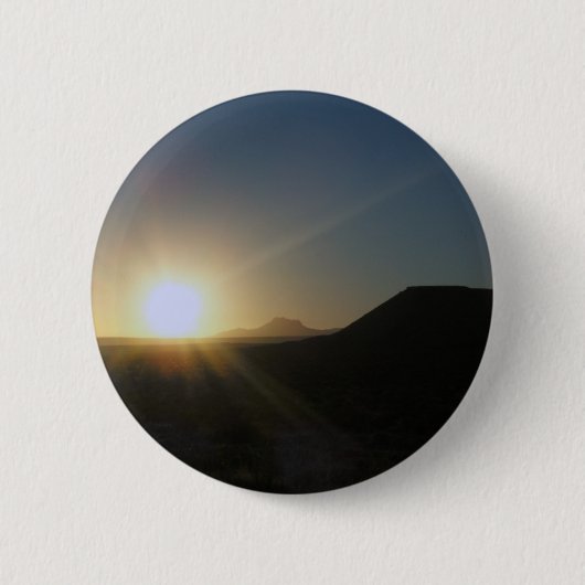 砂漠の夕日。 缶バッジ (正面)
