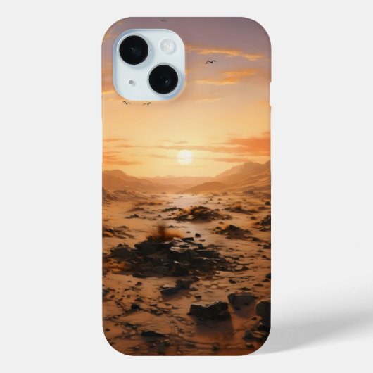 砂漠の夕日 Case-Mate iPhoneケース (裏面)