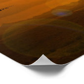 砂漠の夕日A-10 ポスター (角)