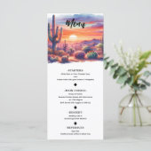 砂漠の夕焼けの輝き 水彩 Southwestern メニュー (スタンド正面)