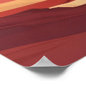 砂漠の夕焼け抽象的背景 - あたたかな大地の色彩 ポスター (角)