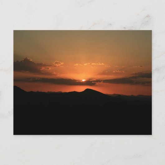 砂漠の夕焼け ポストカード (正面)