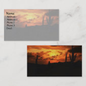 砂漠の夕焼け 名刺 (正面/裏面)