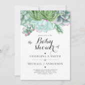 砂漠の多汁水の色のベビーシャワー 招待状 (正面)