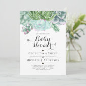 砂漠の多汁水の色のベビーシャワー 招待状 (スタンド正面)