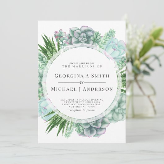 砂漠の多汁水の色結婚の 招待状 (スタンド正面)