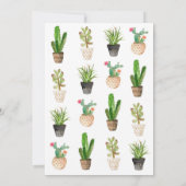 砂漠の多肉性ブライダルブランチ招待状 – ピンク 招待状 (裏面)