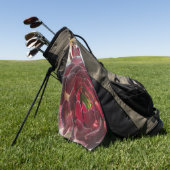 砂漠の多肉植物フォトガーデナーレッドガーデンプラント ゴルフタオル (グリーン)