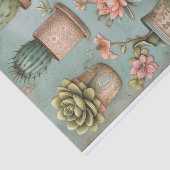 砂漠の多肉開花サボテンポットデコページ 薄葉紙 (詳細)