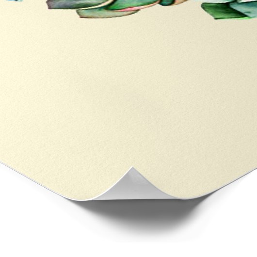 砂漠の多肉類リース ポスター (角)