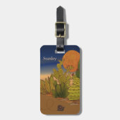 砂漠の夜カタツムリ荷物タグ – パーソナライズ ラゲッジタグ (正面縦)