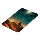 砂漠の夜ファンタジー風景Sci-Fi マグネット (左側)